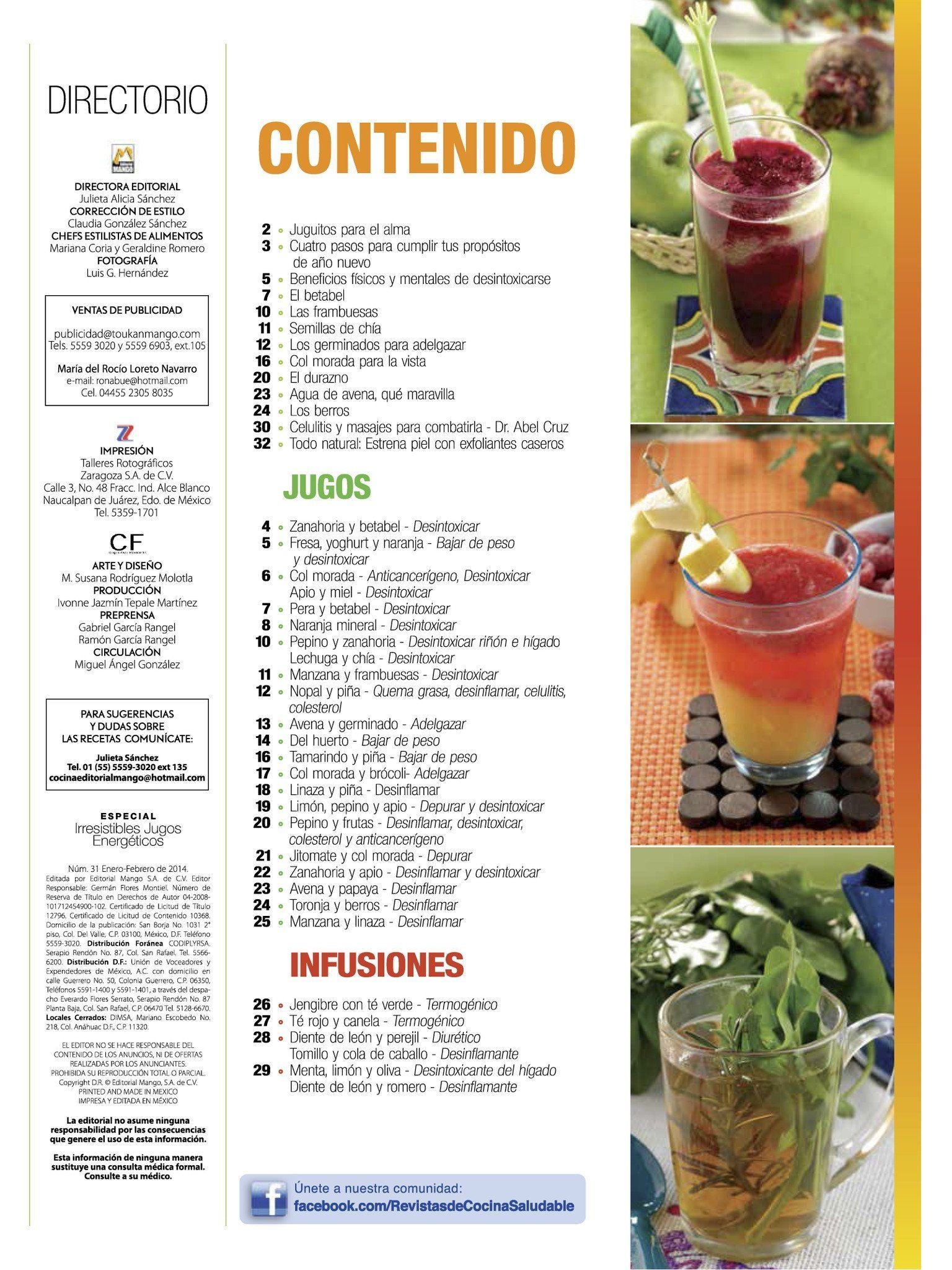 Irresistibles Jugos Especial 31 - Efectivos y poderosos para bajar de peso - Formato Digital - ToukanMango