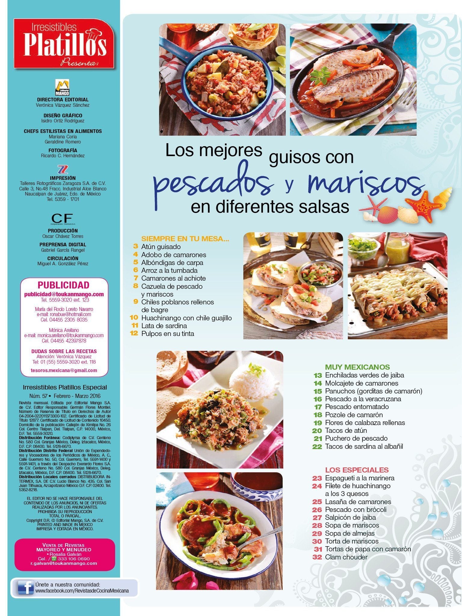 Irresistibles Platillos Especial 57 - Los mejores guisos con pescados y mariscos en diferentes salsas - Formato Digital - ToukanMango