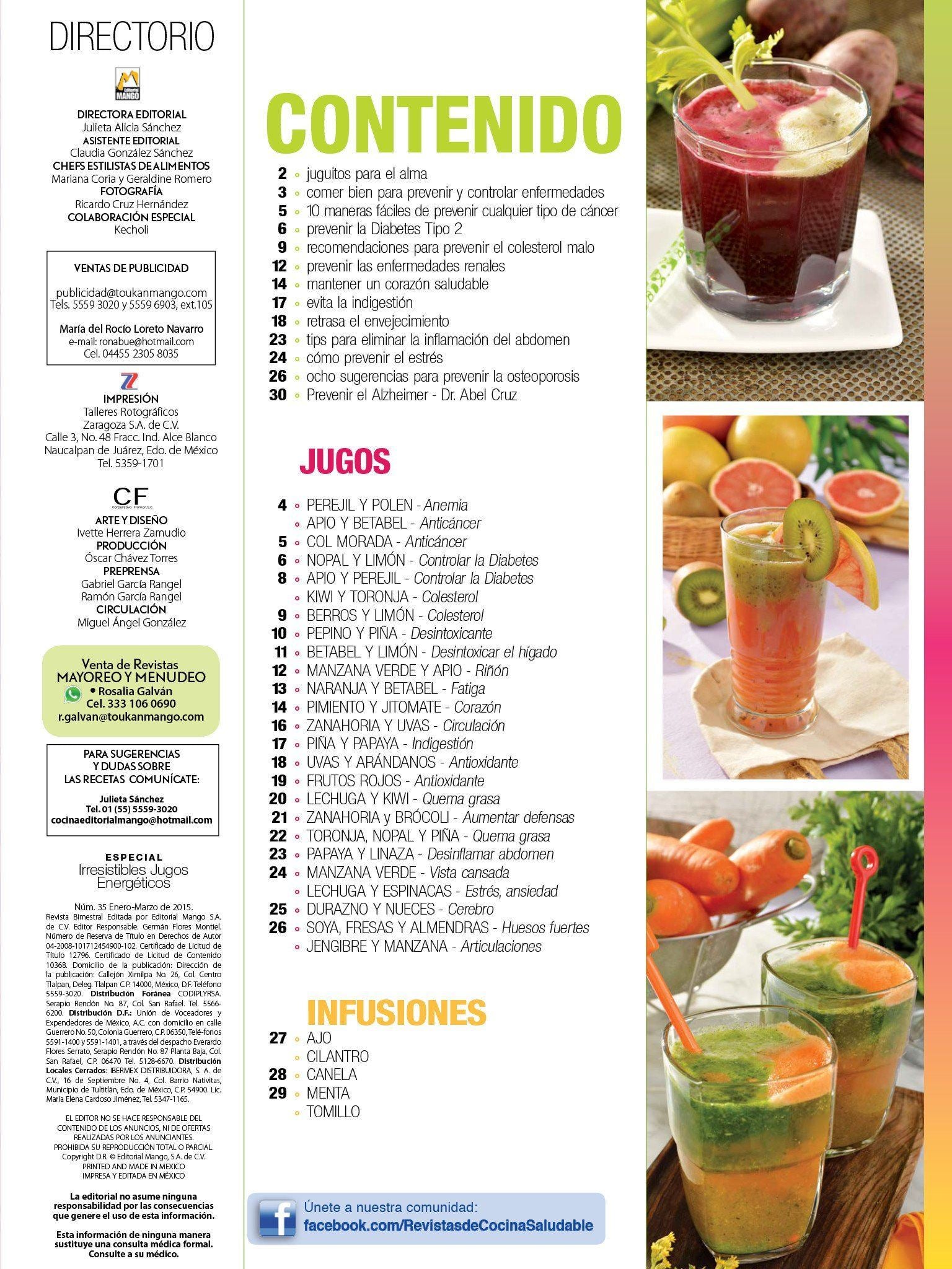 Irresistibles Jugos Especial 35 - 25 bÌÁsicos para estar saludable - Formato Digital - ToukanMango