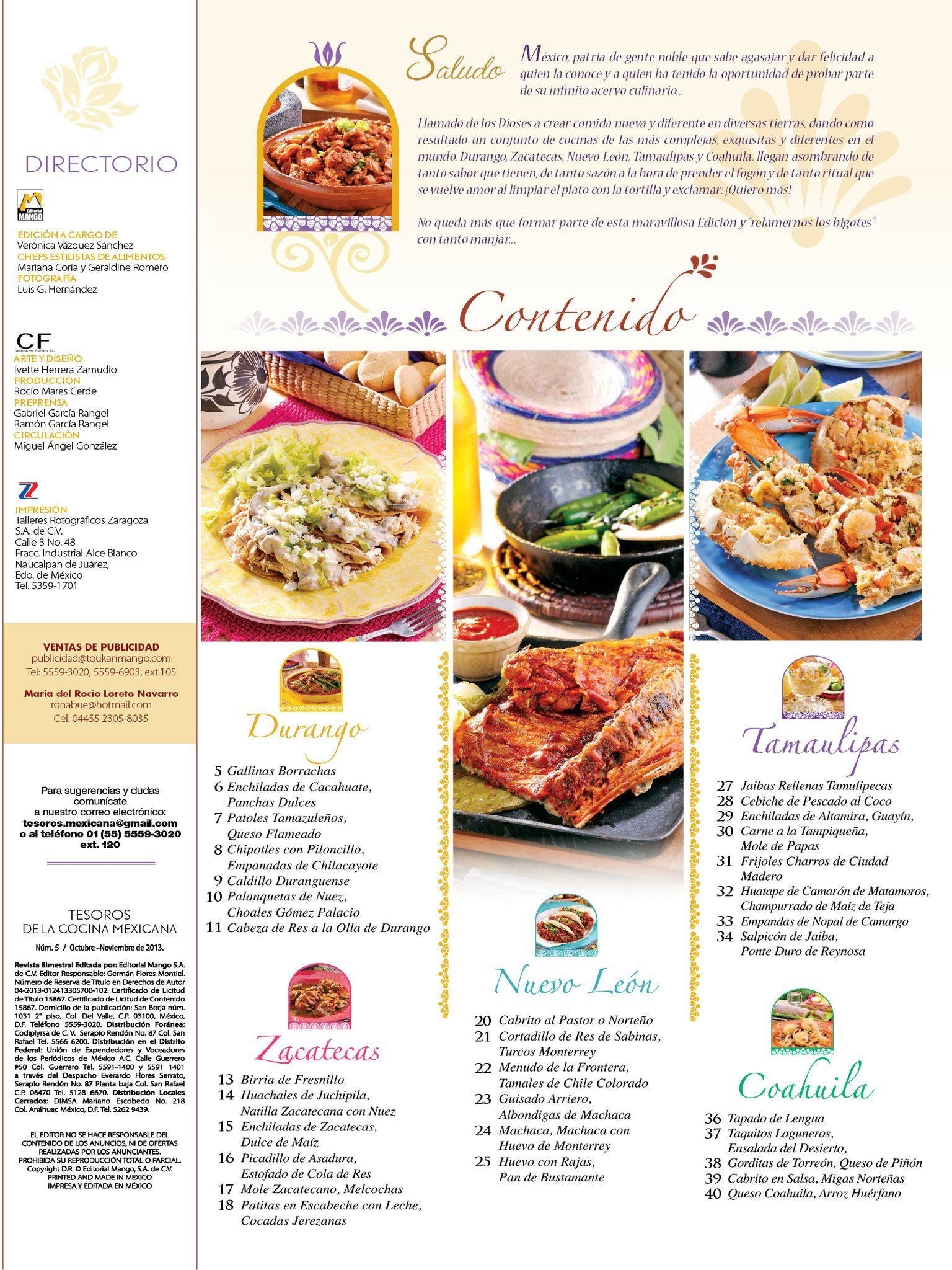 Tesoros de la Cocina Mexicana 5 - Deleites del Norte - Formato Digital - ToukanMango