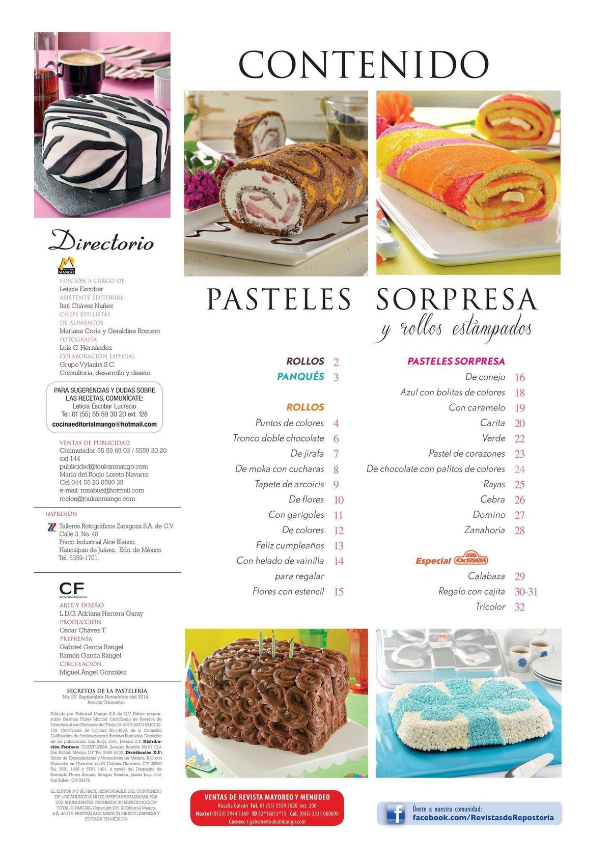 Secretos de la PastelerÌ_a Casera 23 - Pasteles sorpresa y rollos estampados - Formato Digital - ToukanMango