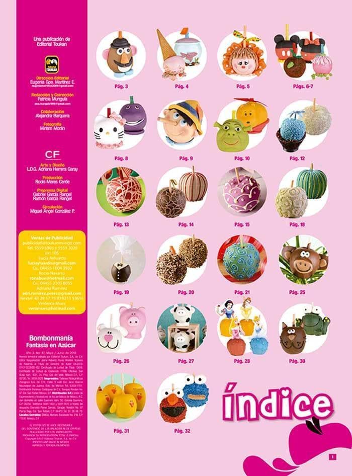 Bombonmania 47 - Ideas de Manzanas Fondant, Cubiertas, Gourmet - Formato Digital - ToukanMango