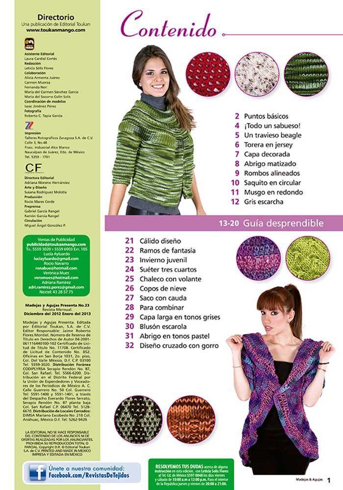 Madejas y Agujas Presenta 23 - Tejidos para Invierno - Formato Digital - ToukanMango