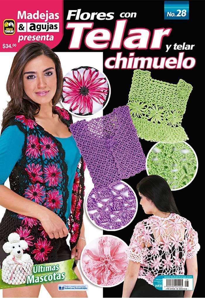 Madejas y Agujas Presenta 28 - Flores con telar y Telar chimuelo - Formato Digital - ToukanMango