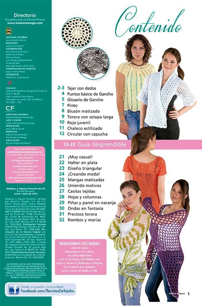 Madejas y Agujas Presenta 29 - Tejidos con Gancho y Dedos - Formato Digital - ToukanMango