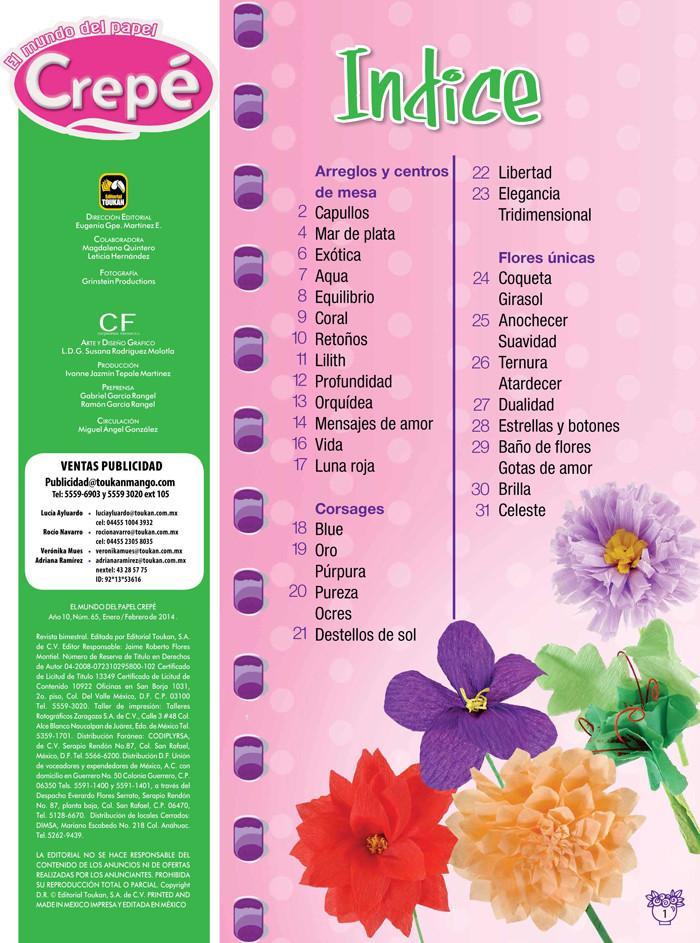El Mundo del Papel Crep̩ 65 - Flores - Formato Digital - ToukanMango
