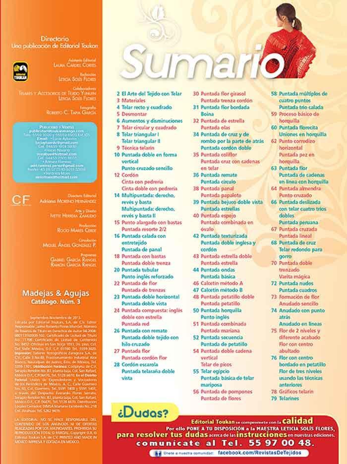 Revista Madejas y Agujas CatÌÁlogo 3 - Telar - Formato Impreso - ToukanMango