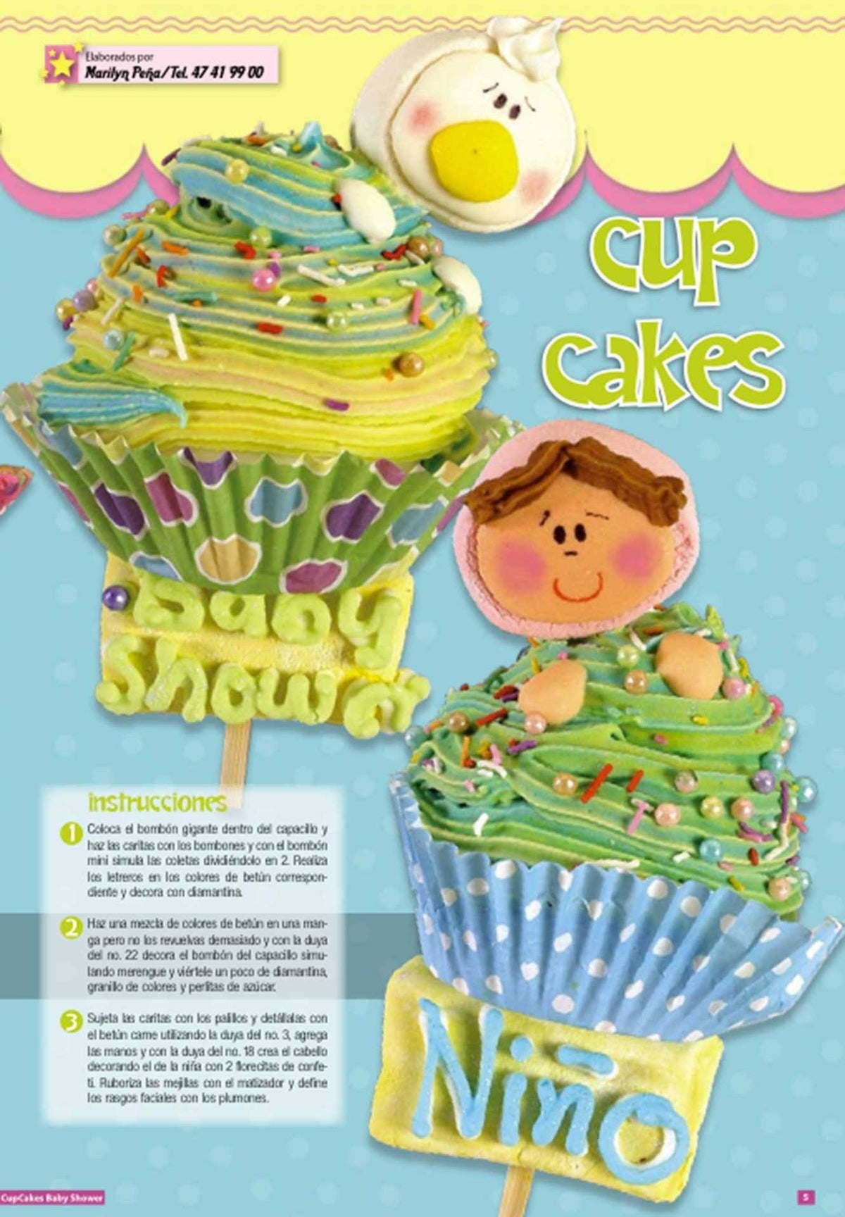 Bombonmania 46 - Pasteles Cup Cakes y otras delicias para Baby Shower - Formato Digital - ToukanMango