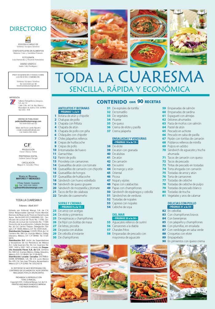 Toda la Cuaresma 9 - Sencilla, rÌÁpida y barata - Formato Digital - ToukanMango