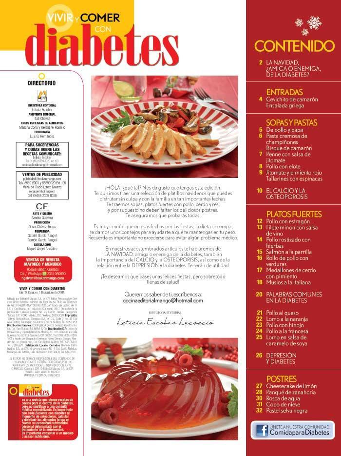 Vivir y Comer con Diabetes 18 - Navidad los mejores platillos para disfrutar sin culpa - Formato Digital - ToukanMango